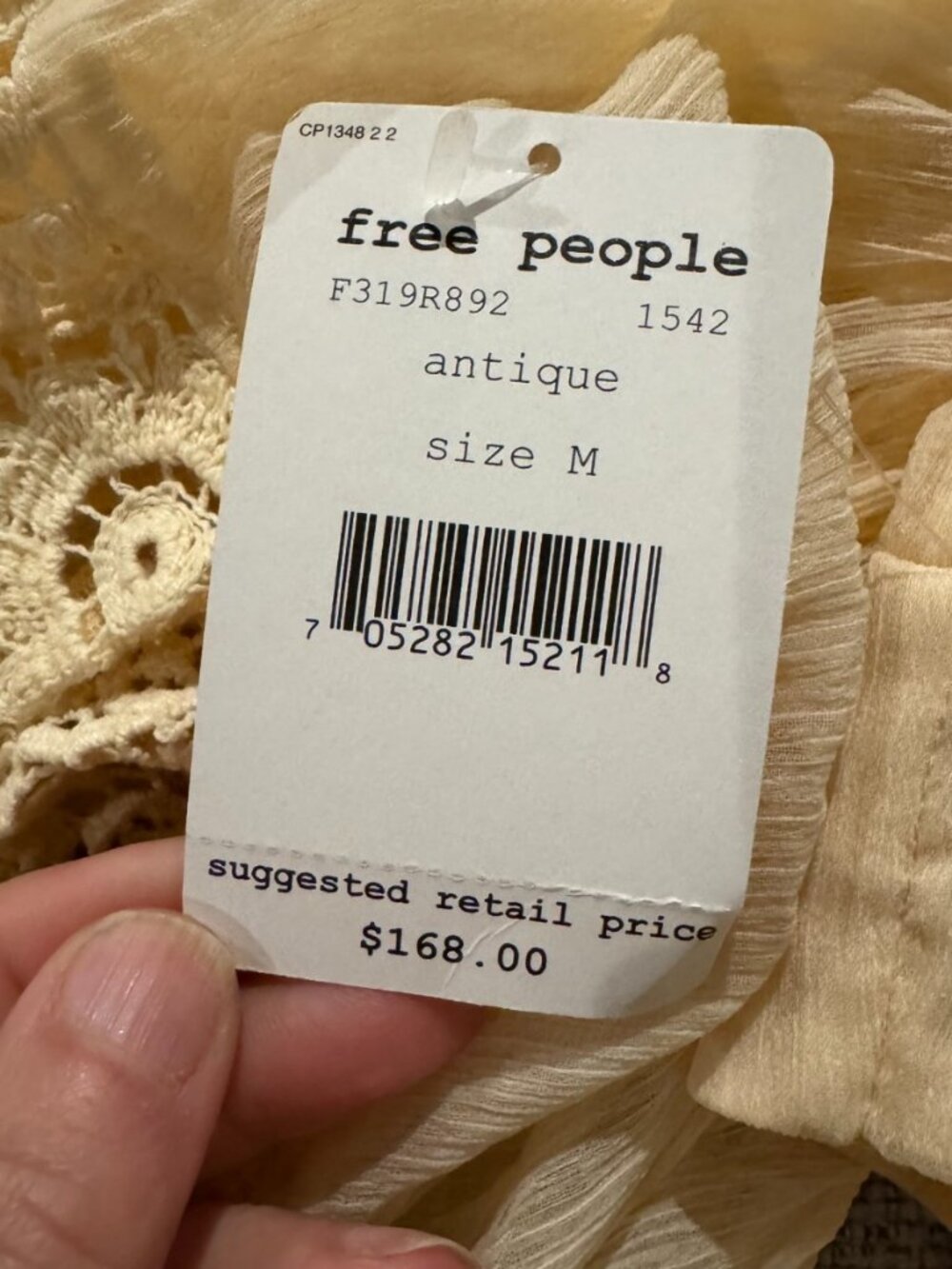 Free People Lace Therapy Midi Skirt Antique Ivory Crochet Lace Tiers NWT - Picture 7 of 9